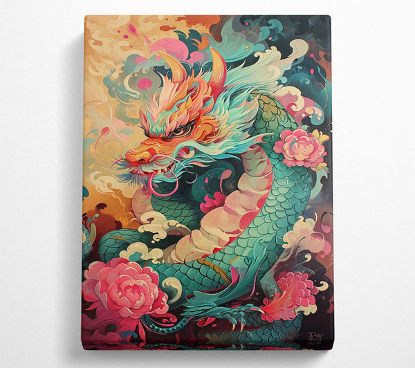  A Canvas Print of Emerald Dragon Dreams Canvas Art