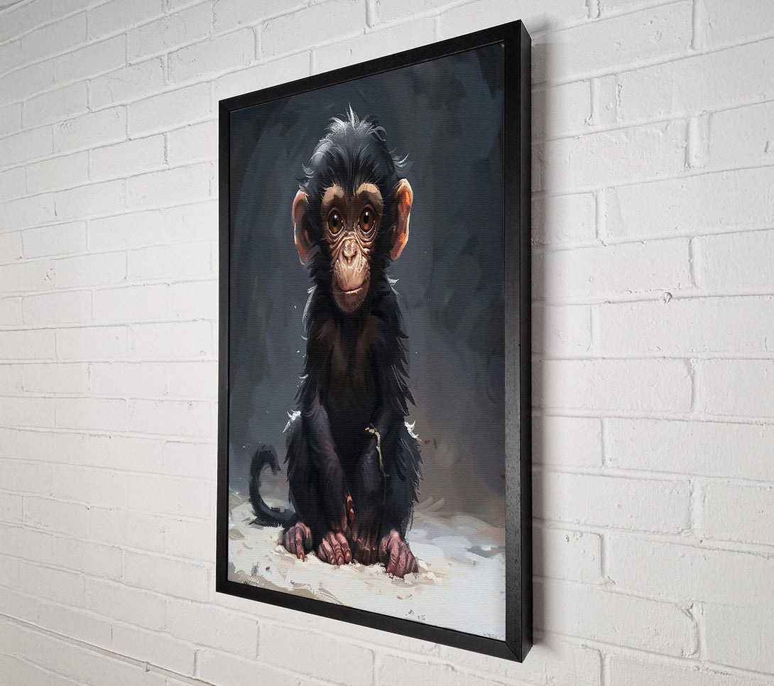  A Canvas Print of Black Furry Wonder Canvas Art