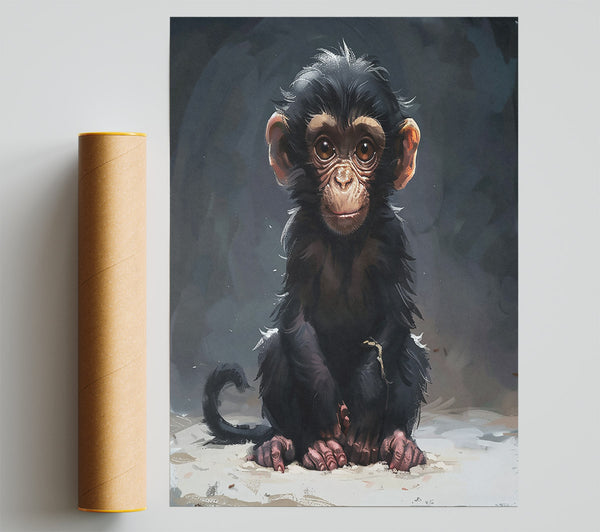Black Furry Wonder Print