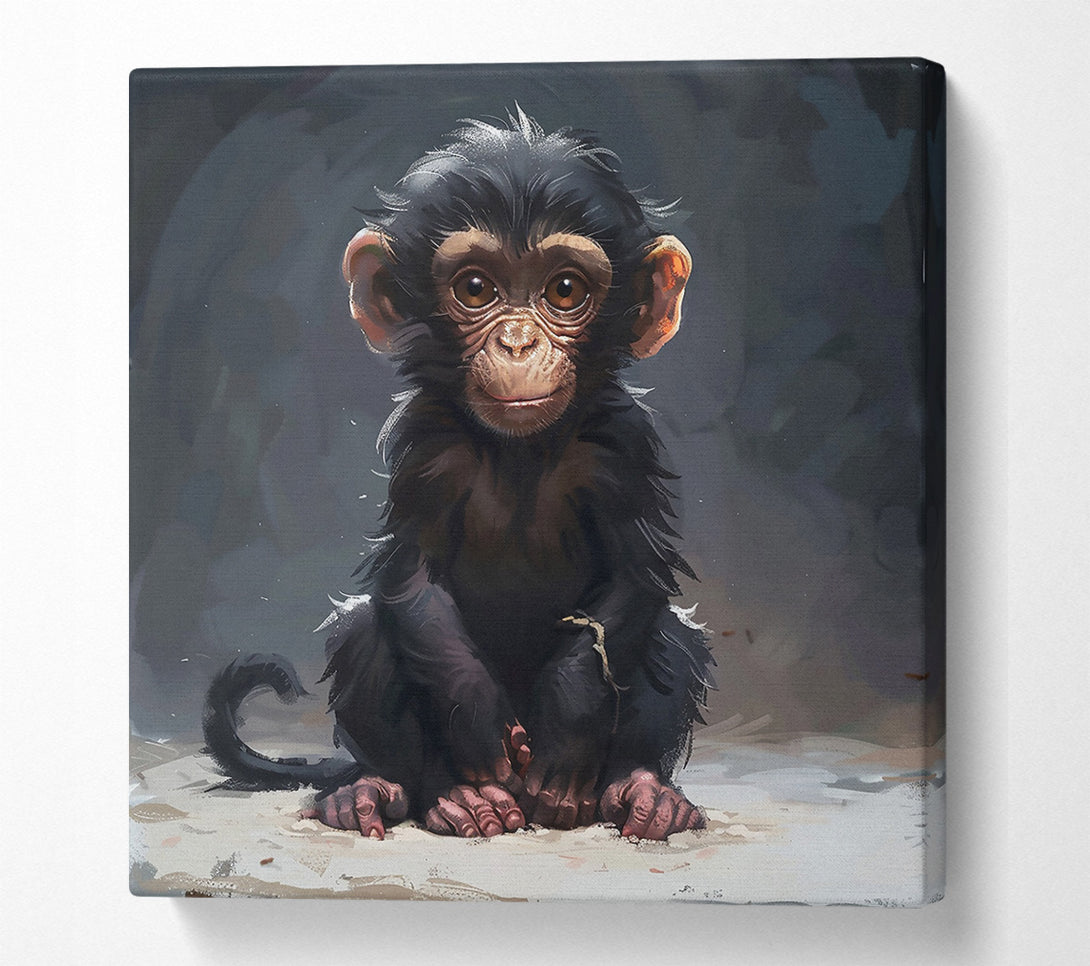  A Canvas Print of Black Furry Wonder Canvas Art