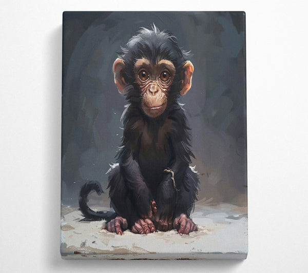 A Canvas Print of Black Furry Wonder Canvas Art