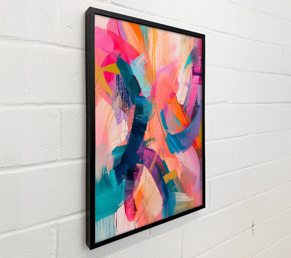 Coral And Teal Swirl
