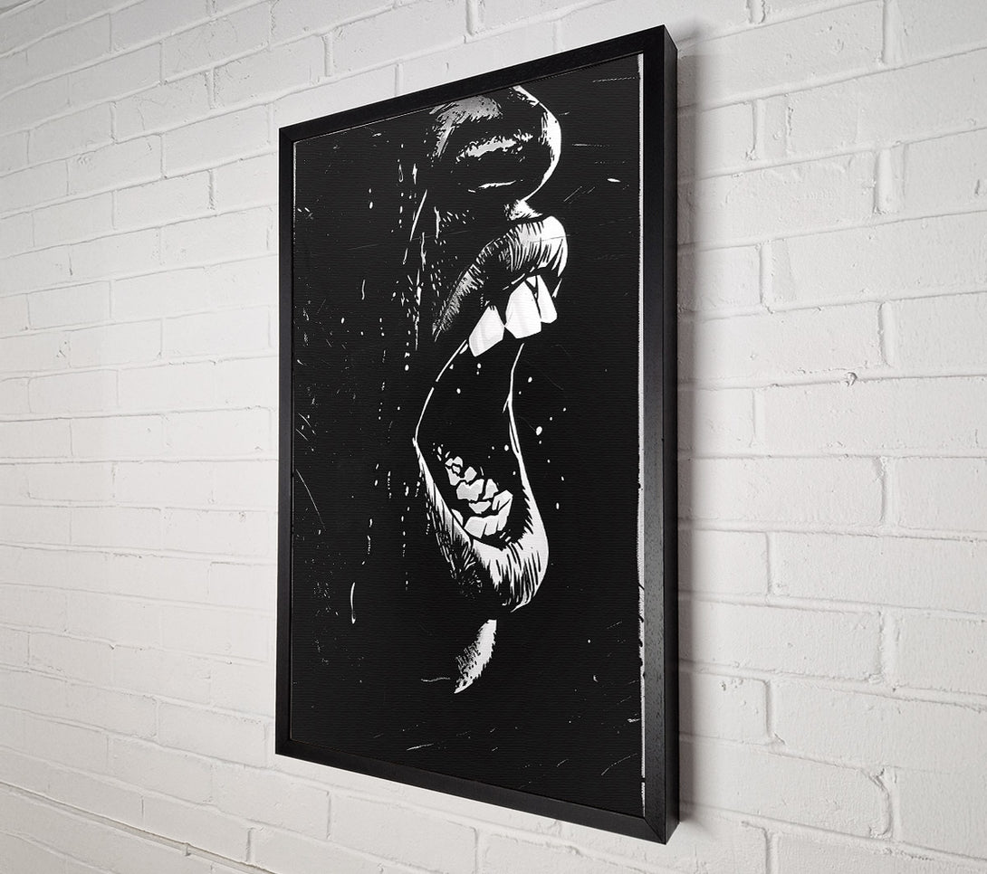  A Canvas Print of White Noise Scream Canvas Wall Art