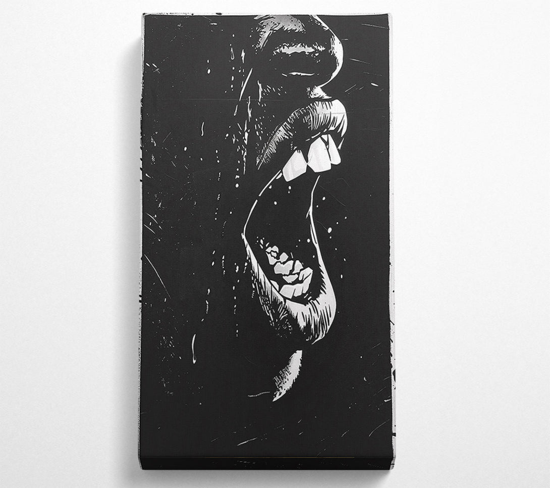  A Canvas Print of White Noise Scream Canvas Wall Art