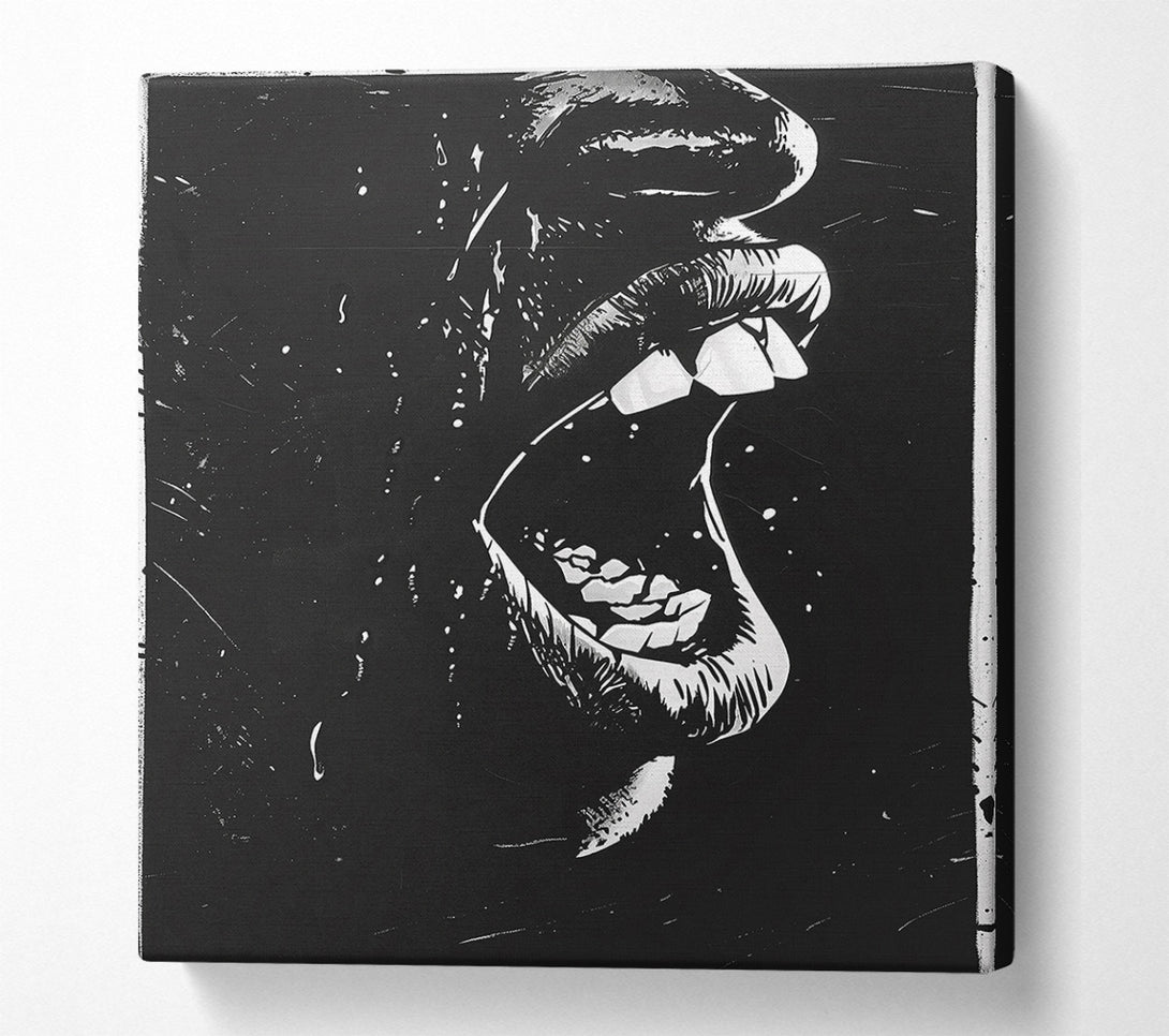  A Canvas Print of White Noise Scream Canvas Wall Art