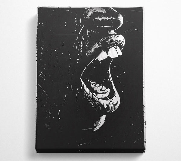  A Canvas Print of White Noise Scream Canvas Wall Art