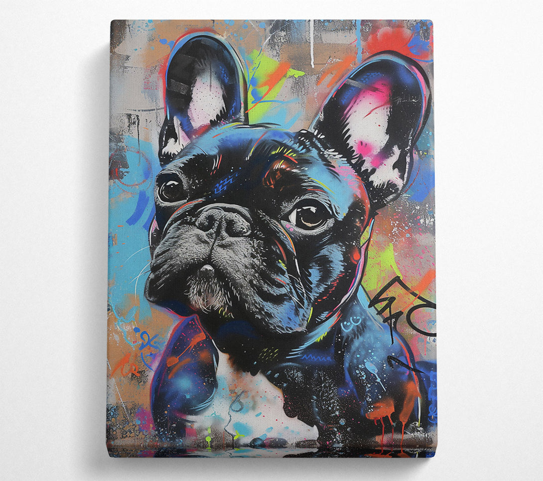  A Canvas Print of Blue Frenchie Dreams Canvas Print