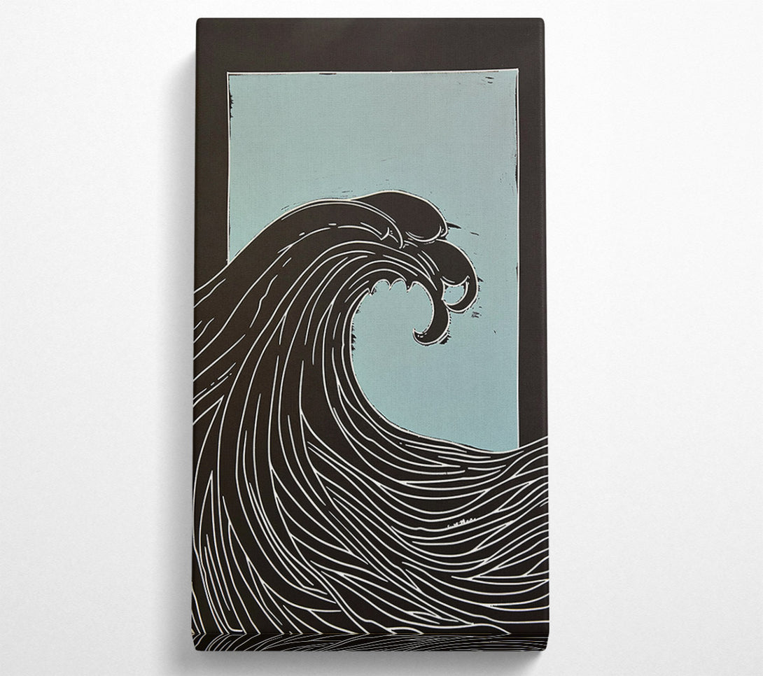  A Canvas Print of Pale Blue Breaking Wave Canvas Wall Art