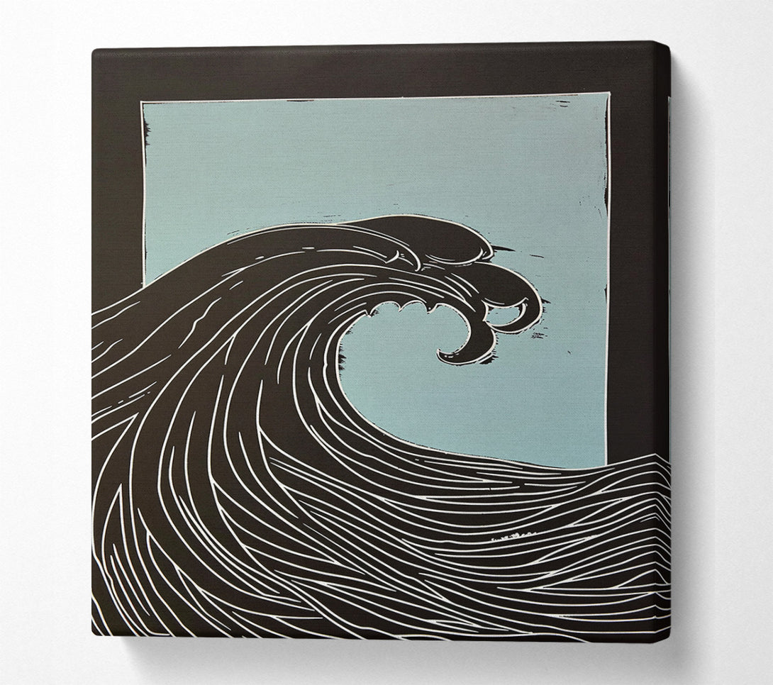  A Canvas Print of Pale Blue Breaking Wave Canvas Wall Art