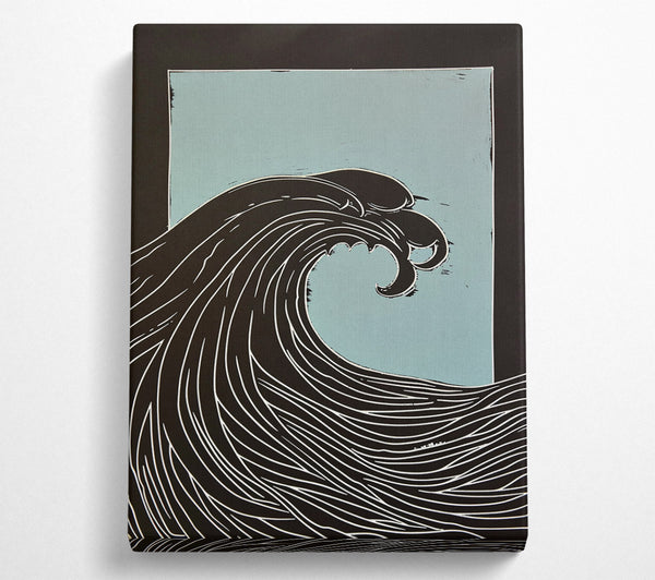  A Canvas Print of Pale Blue Breaking Wave Canvas Wall Art