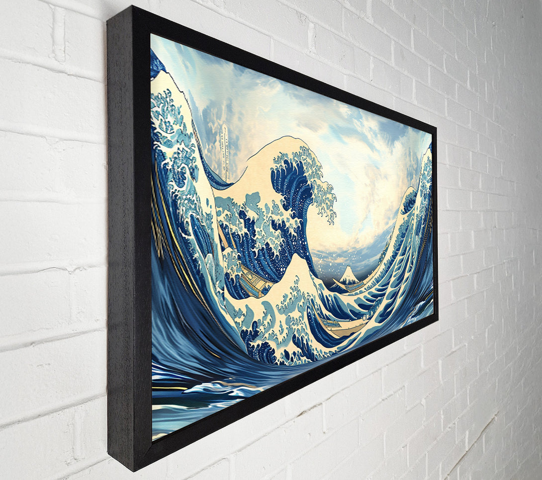  A Canvas Print of Azure Wave Symphony Canvas Art