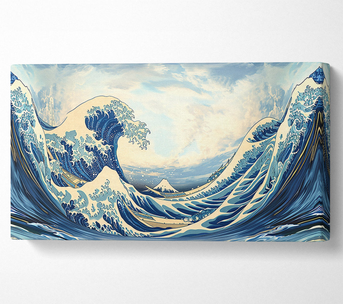  A Canvas Print of Azure Wave Symphony Canvas Art