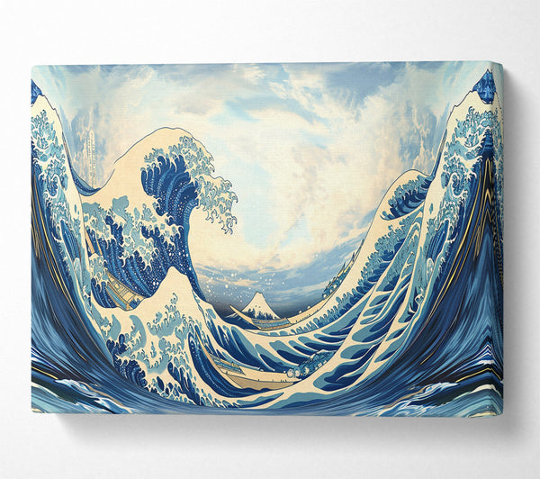 A Canvas Print of Azure Wave Symphony Canvas Art