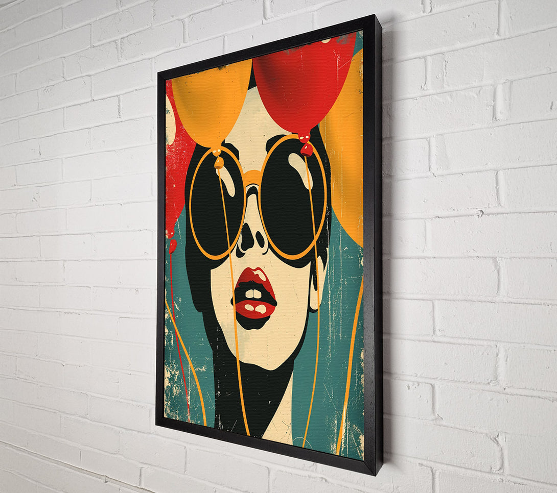  A Canvas Print of Red Lips In The Sky Canvas Art
