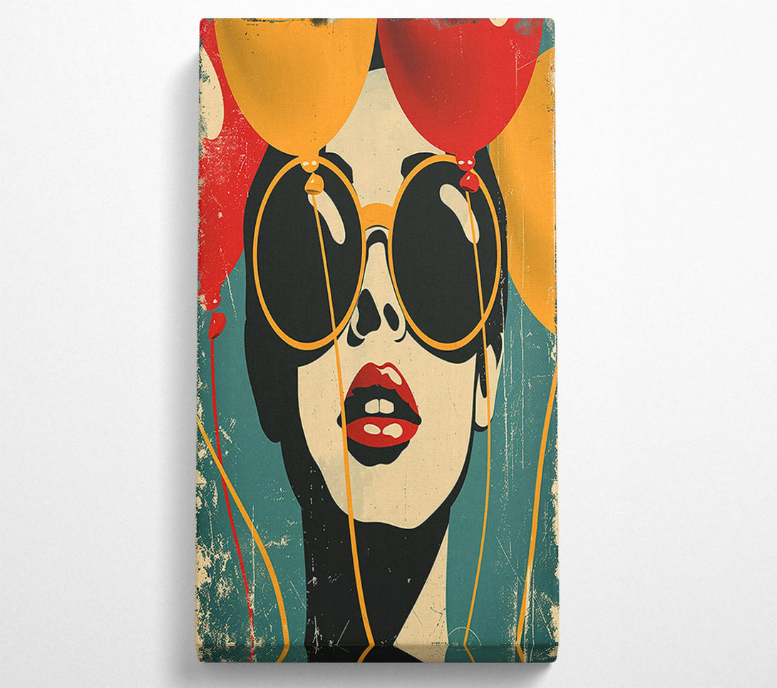  A Canvas Print of Red Lips In The Sky Canvas Art