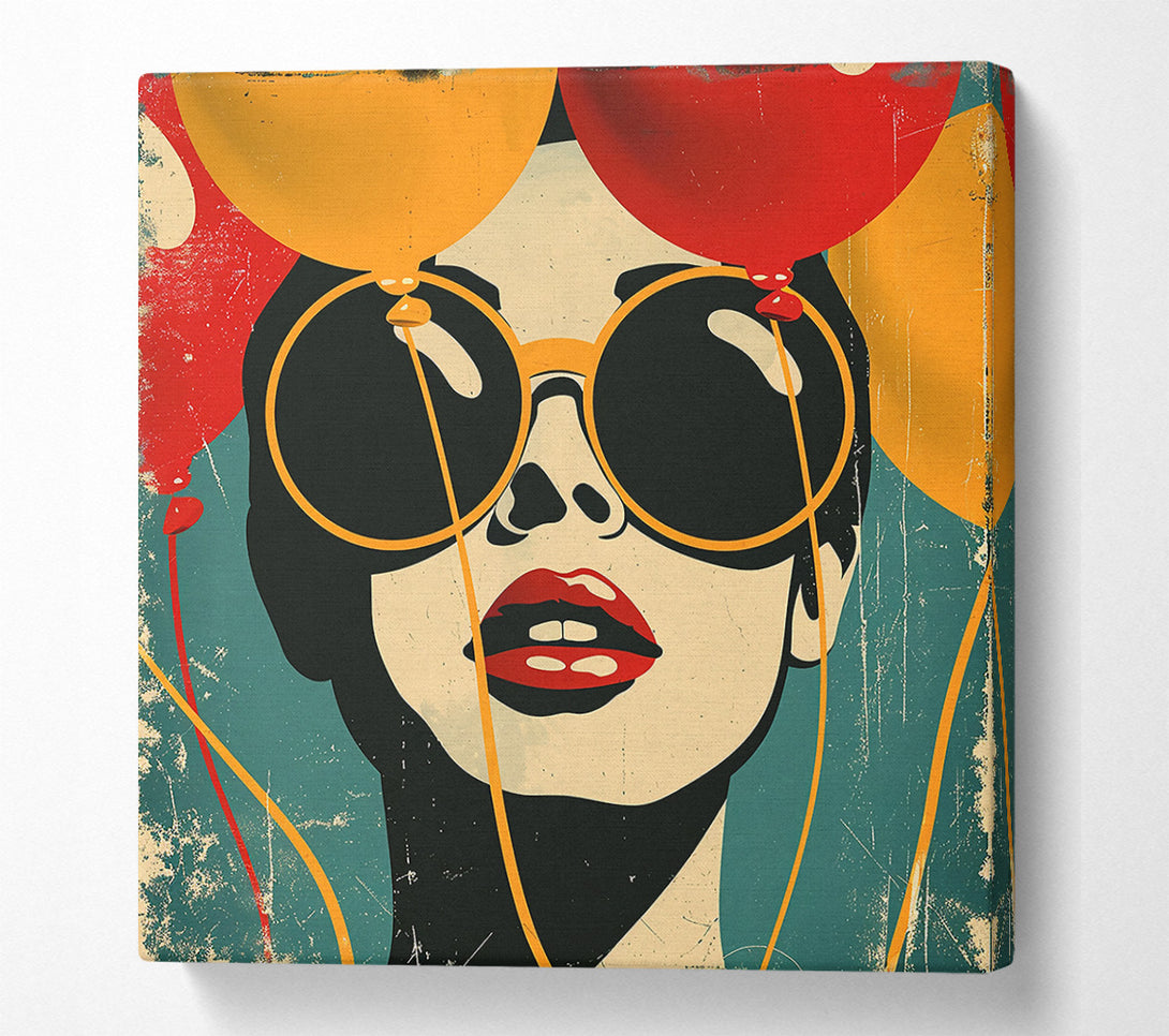  A Canvas Print of Red Lips In The Sky Canvas Art