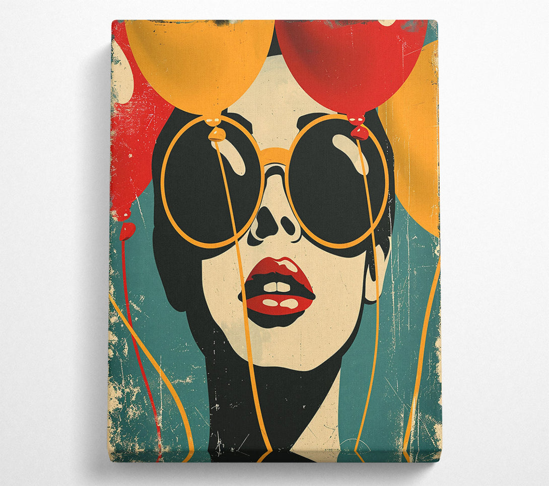  A Canvas Print of Red Lips In The Sky Canvas Art