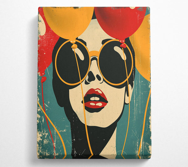  A Canvas Print of Red Lips In The Sky Canvas Art