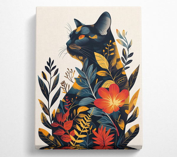  A Canvas Print of Golden Feline Bloom Canvas Print