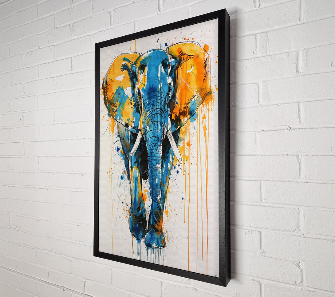  A Canvas Print of Azure Elephant Dreams Canvas Wall Art