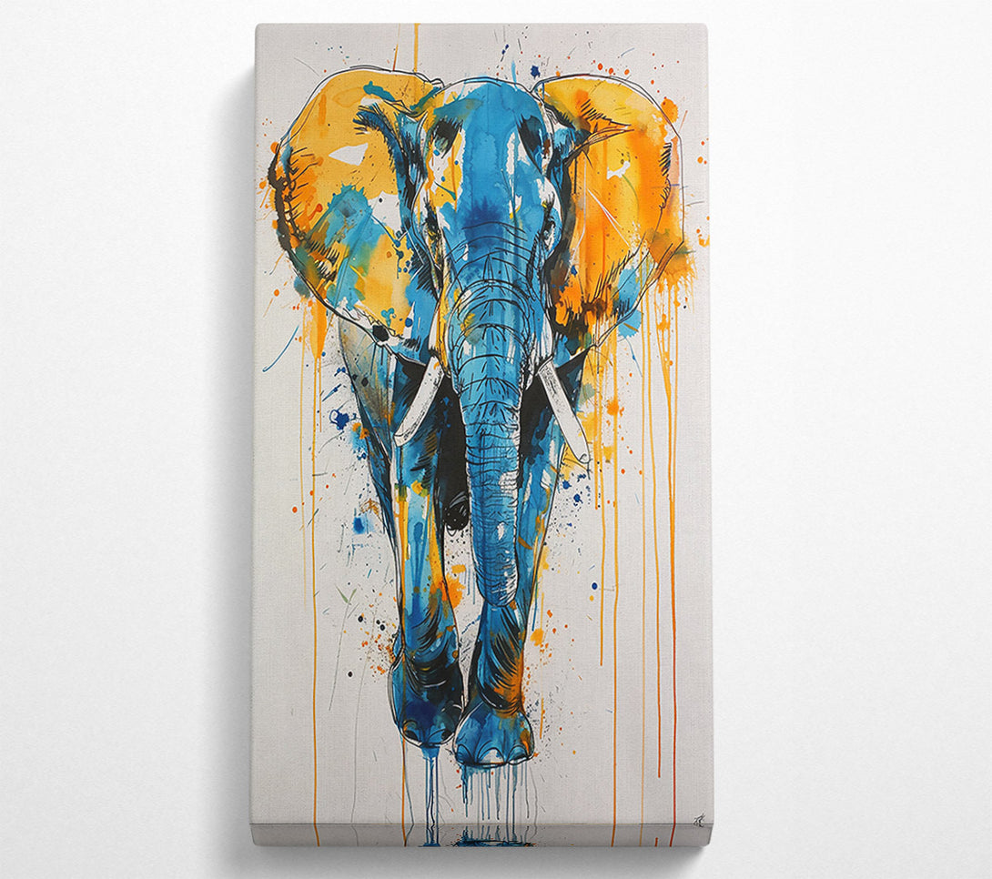  A Canvas Print of Azure Elephant Dreams Canvas Wall Art