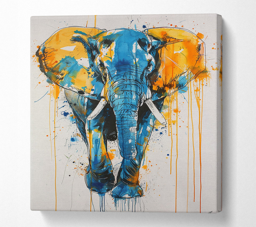  A Canvas Print of Azure Elephant Dreams Canvas Wall Art