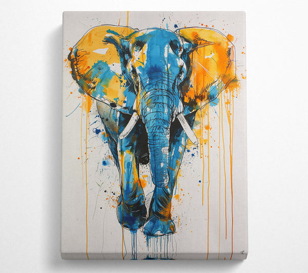  A Canvas Print of Azure Elephant Dreams Canvas Wall Art