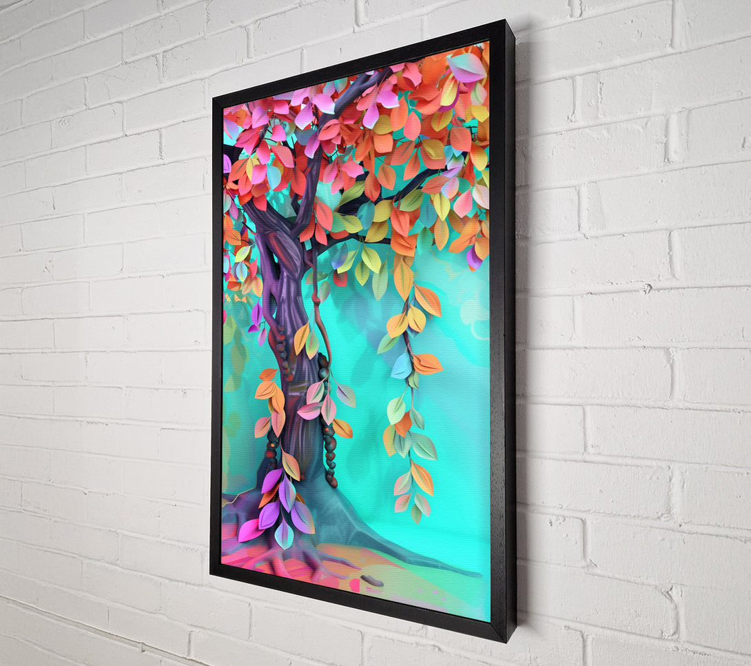  A Canvas Print of Turquoise Dream Tree Canvas Print