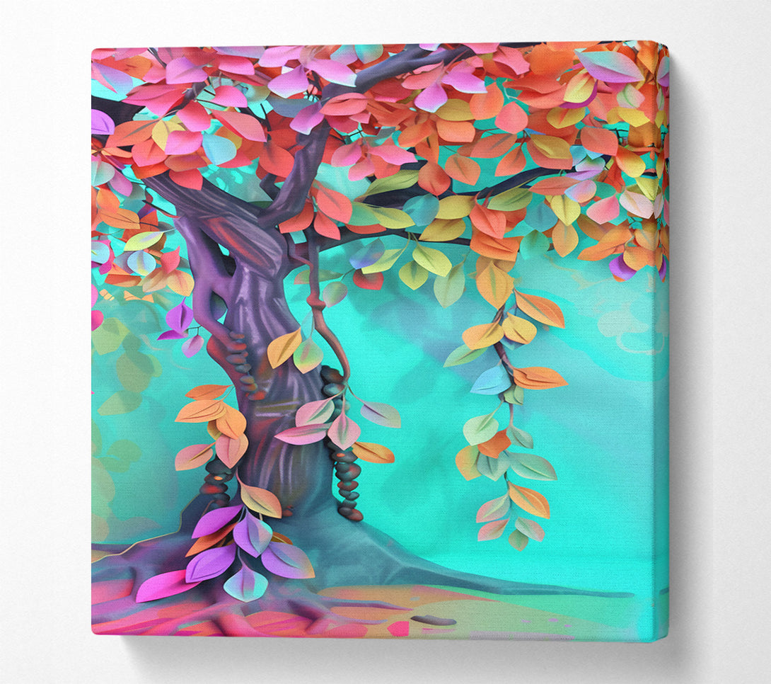 A Canvas Print of Turquoise Dream Tree Canvas Print