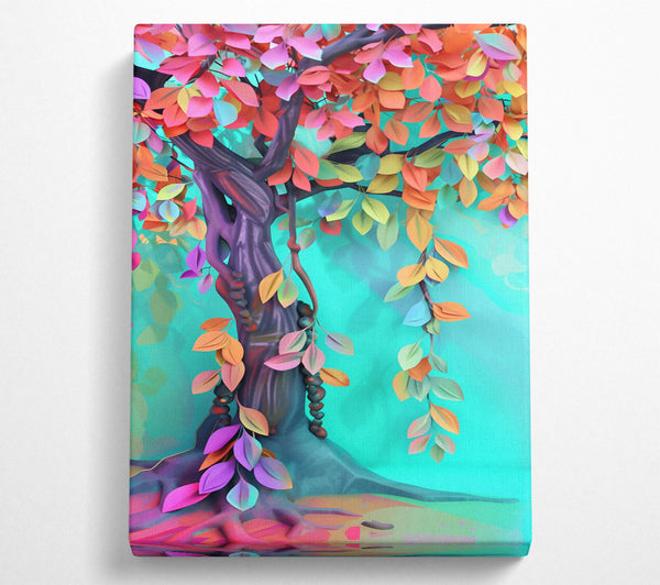  A Canvas Print of Turquoise Dream Tree Canvas Print