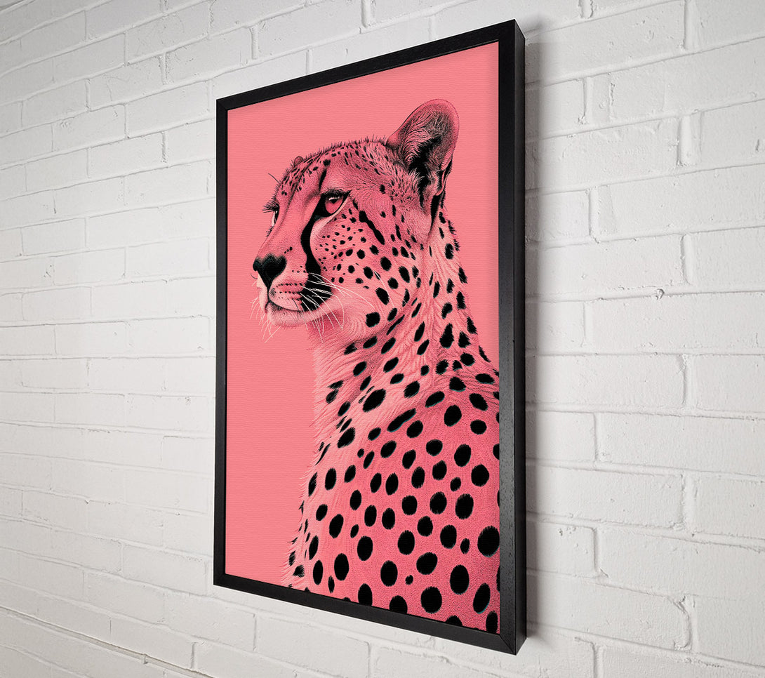  A Canvas Print of Pink Cheetah Gaze Canvas Wall Art