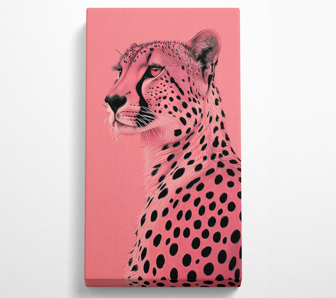  A Canvas Print of Pink Cheetah Gaze Canvas Wall Art