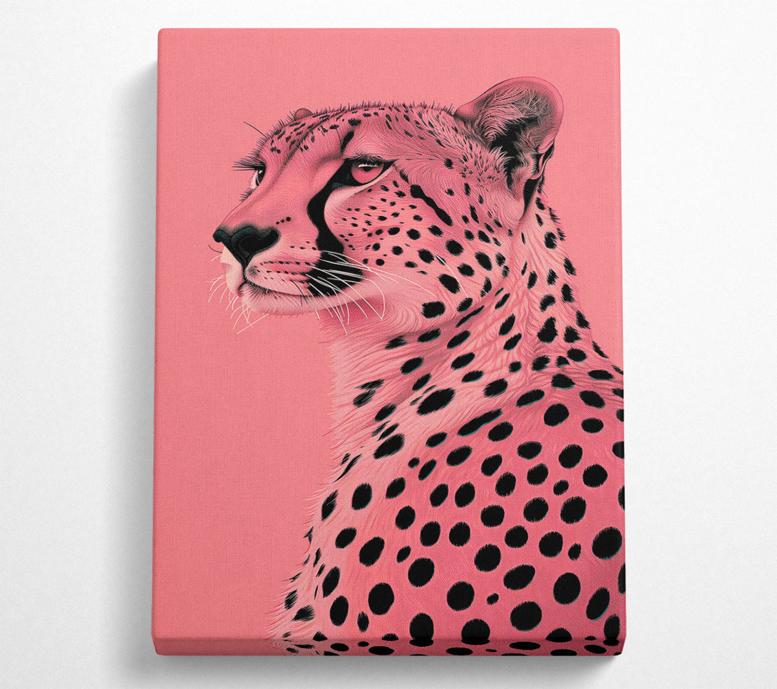  A Canvas Print of Pink Cheetah Gaze Canvas Wall Art