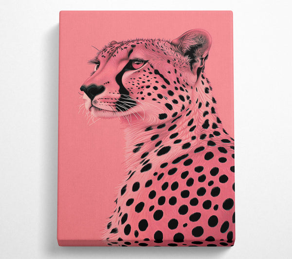  A Canvas Print of Pink Cheetah Gaze Canvas Wall Art