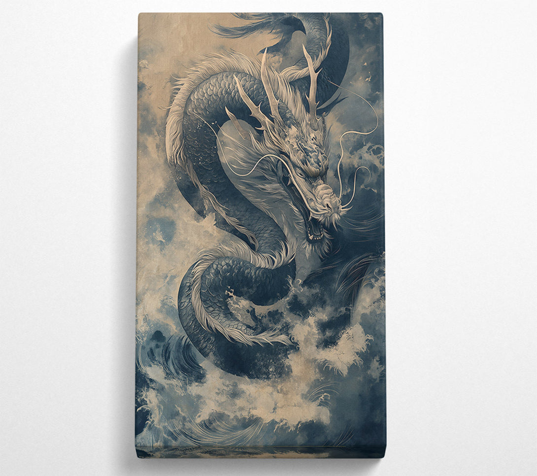  A Canvas Print of Azure Dragon'S Fury Canvas Print