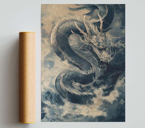Azure Dragon'S Fury Print
