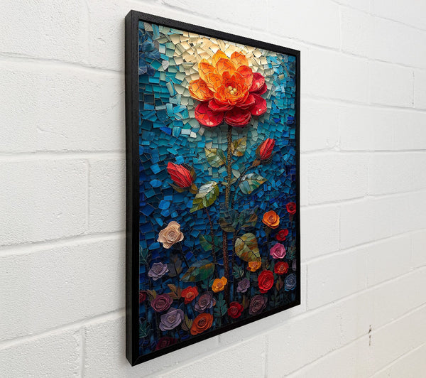 Orange Rose Mosaic