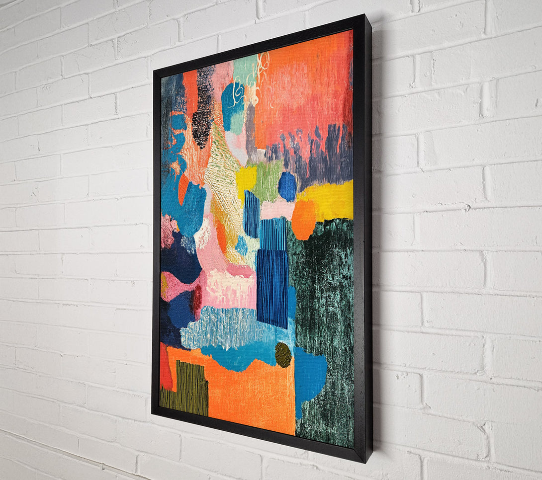  A Canvas Print of Azure Orange Harmony Canvas Wall Art