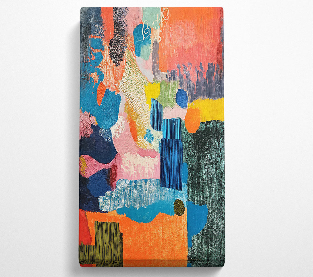  A Canvas Print of Azure Orange Harmony Canvas Wall Art