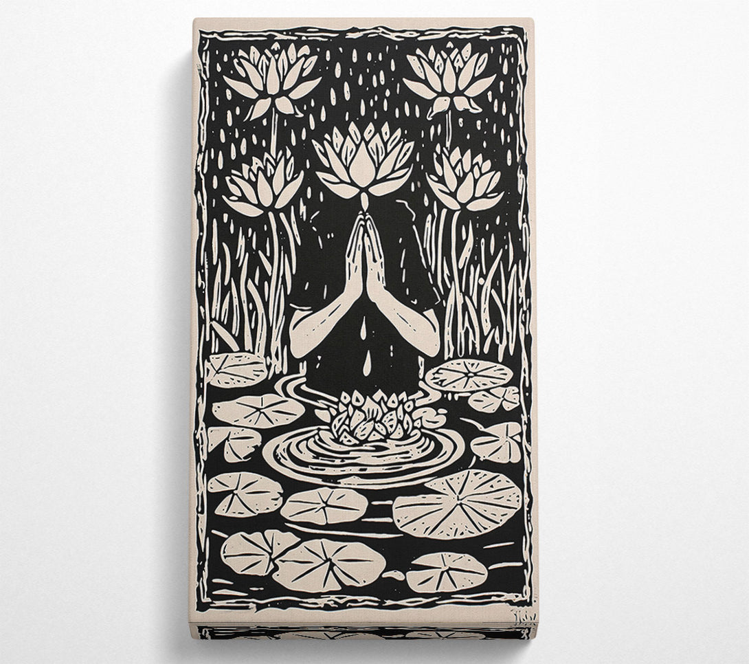  A Canvas Print of Black Lotus Prayer Canvas Wall Art