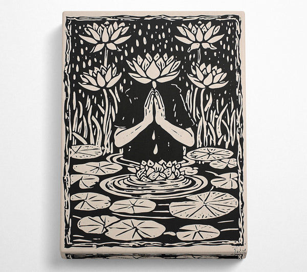  A Canvas Print of Black Lotus Prayer Canvas Wall Art