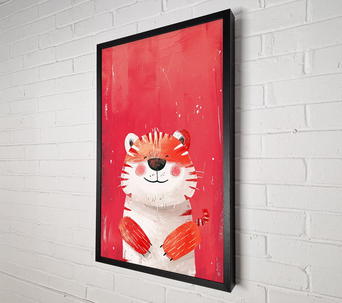  A Canvas Print of Smiling Red Tiger Canvas Print