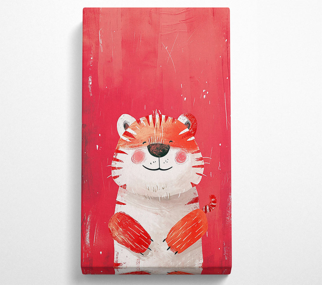  A Canvas Print of Smiling Red Tiger Canvas Print
