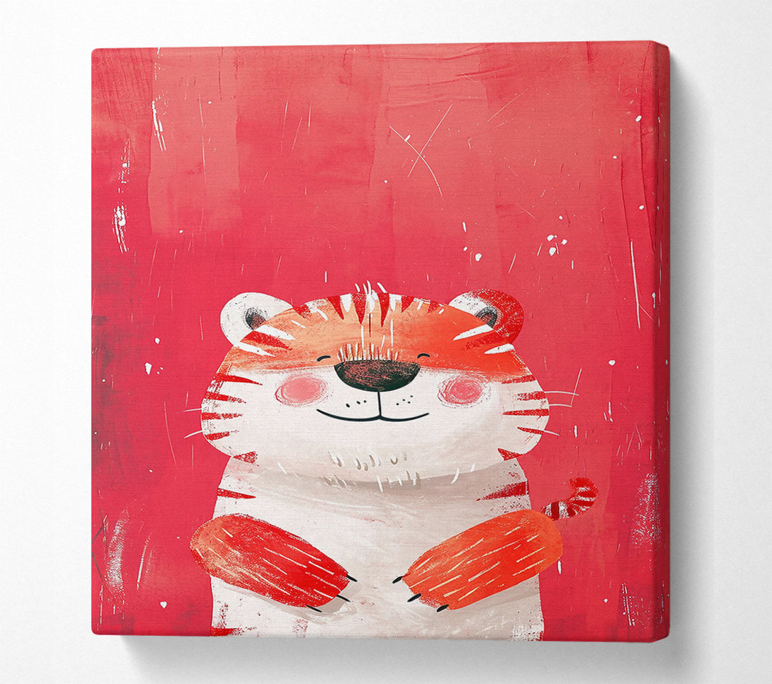  A Canvas Print of Smiling Red Tiger Canvas Print