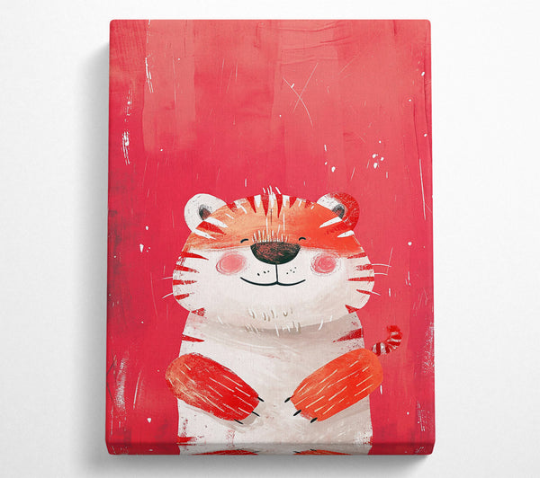  A Canvas Print of Smiling Red Tiger Canvas Print