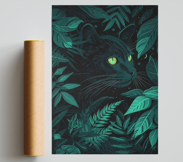 Emerald Eyes In The Dark Print