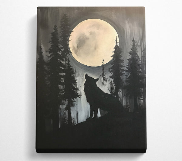  A Canvas Print of Silver Moon Howl Canvas Art