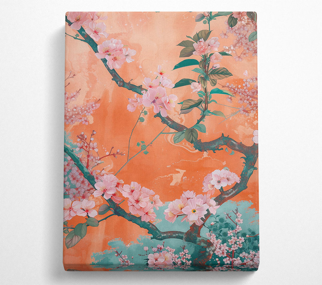  A Canvas Print of Peach Blossom Bloom Canvas Print