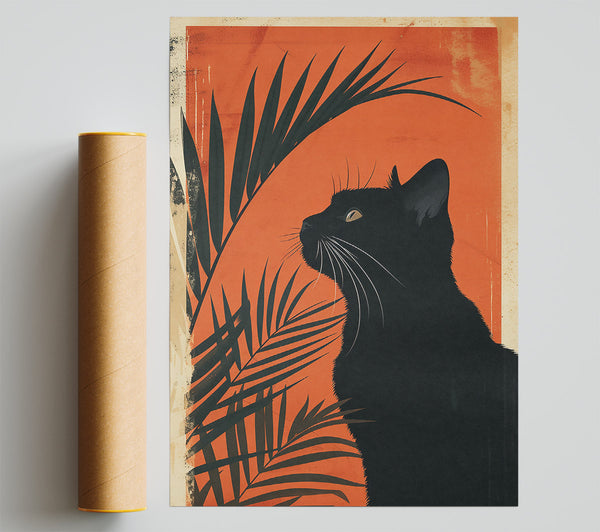Orange Cat Gaze Print