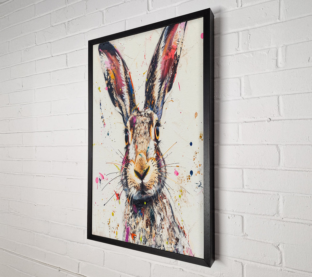  A Canvas Print of Pink Splashed Hare Canvas Art